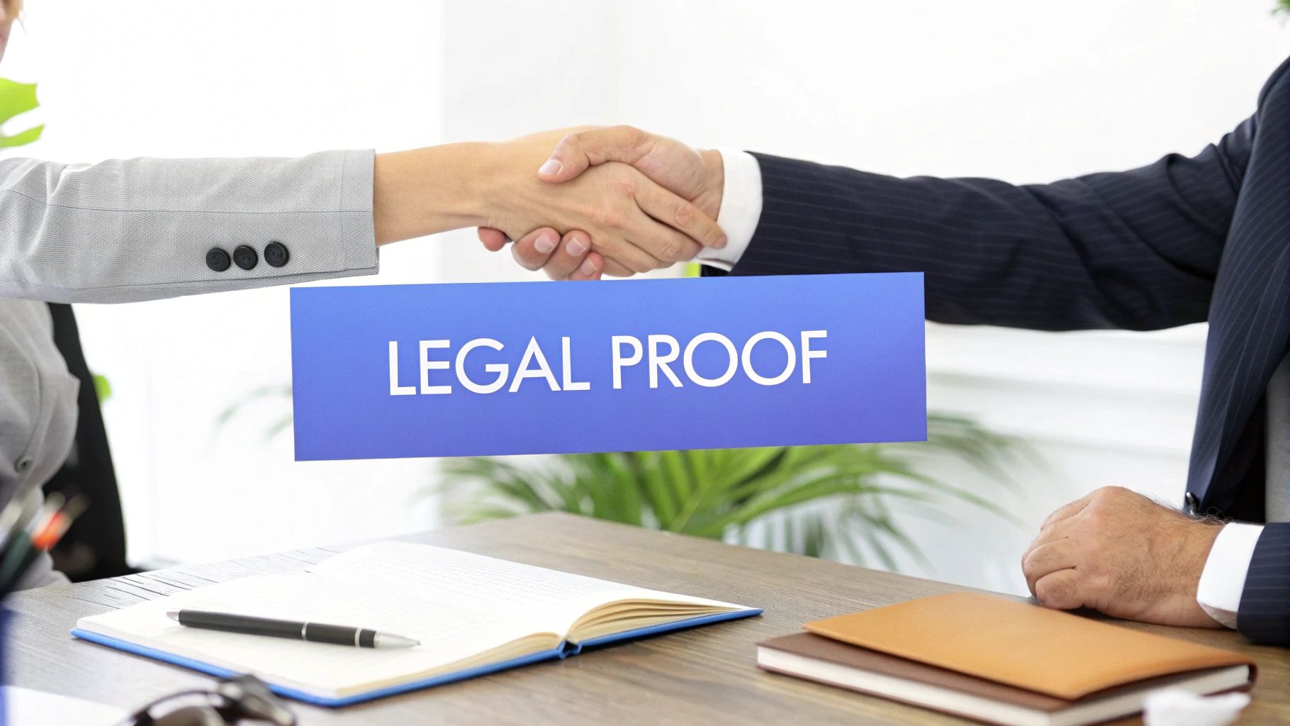 A business owner reviewing corporate documents, highlighting the legal importance of a minute book.