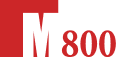 红色带有'M 800'字样的标志。