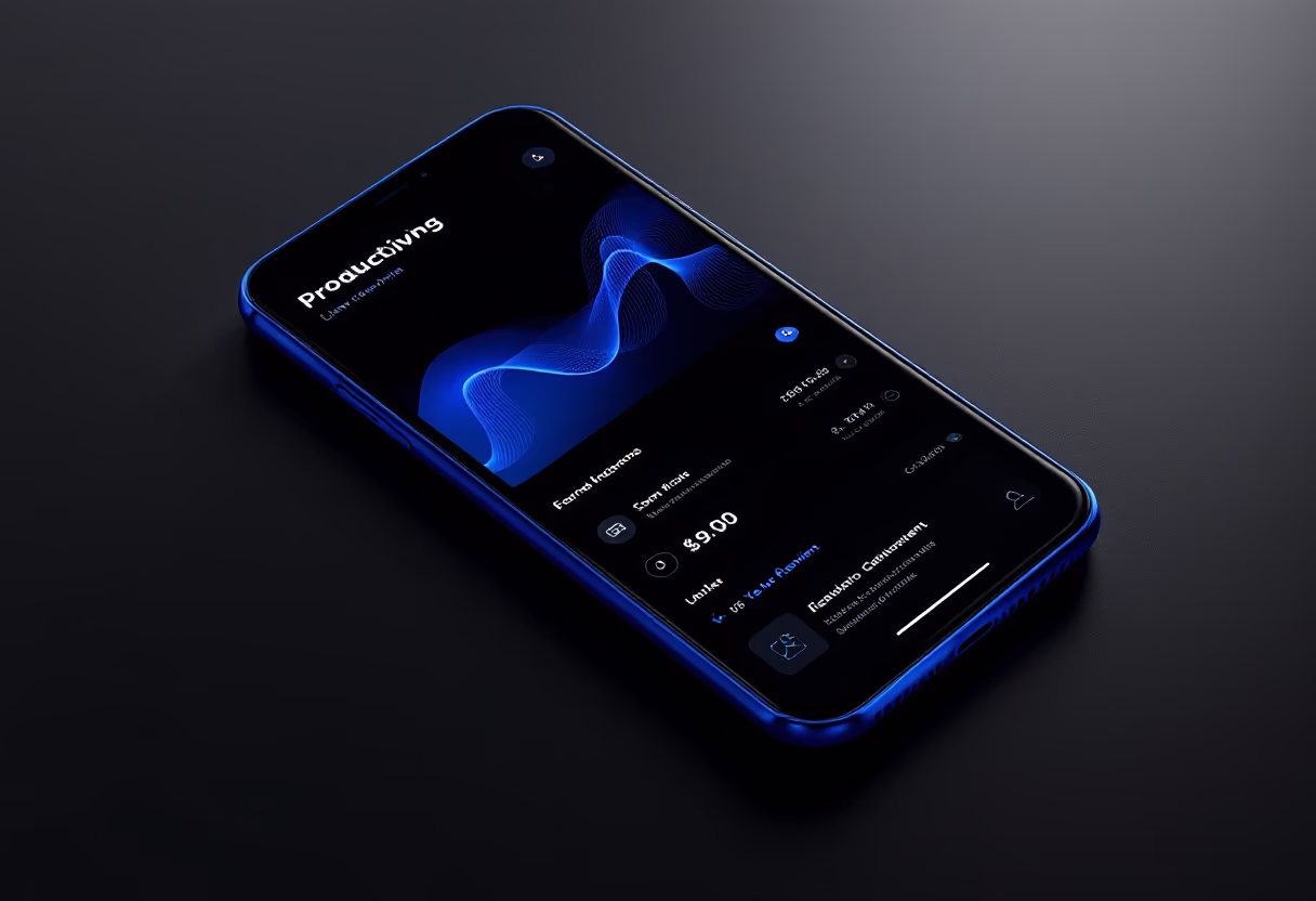 productivity app interface as main focus