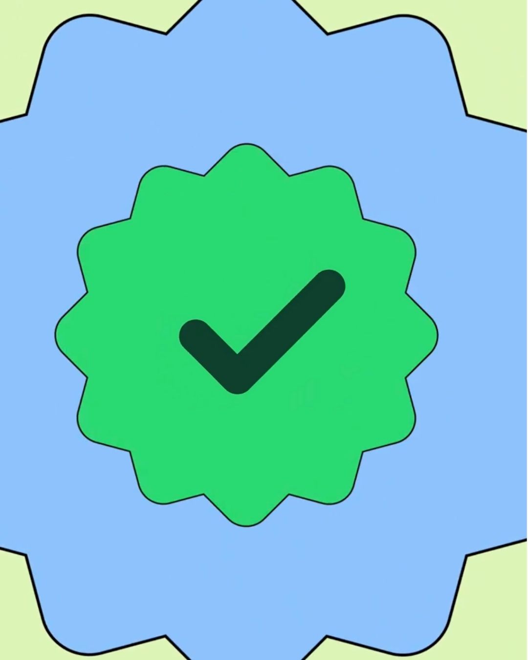 Text reading 'Meta Verified for businesses on WhatsApp' with a blue verification checkmark.