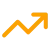 Icon representing a graph with an upward trend.