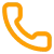 Icon representing a telephone receiver, for contact information.