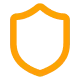 Shield icon, representing security or protection.