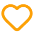 Heart shape graphic, symbolizing affection or favorites.