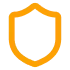 Shield graphic, representing security or protection.