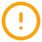 Vector icon representing a circle with an exclamation mark.