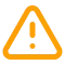 Warning symbol with exclamation mark inside a triangle.