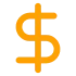 Vector graphic of a dollar sign, symbolizing currency or finance.