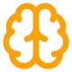 Vector graphic of a brain, symbolizing intelligence or cognition.
