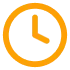 Vector graphic of a clock face, indicating time or schedule.