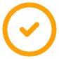 Vector graphic of a checkmark within a circular outline.
