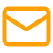 Vector graphic of an envelope or mail icon.