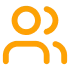 Orange document icon with a folded corner and horizontal lines representing text.
