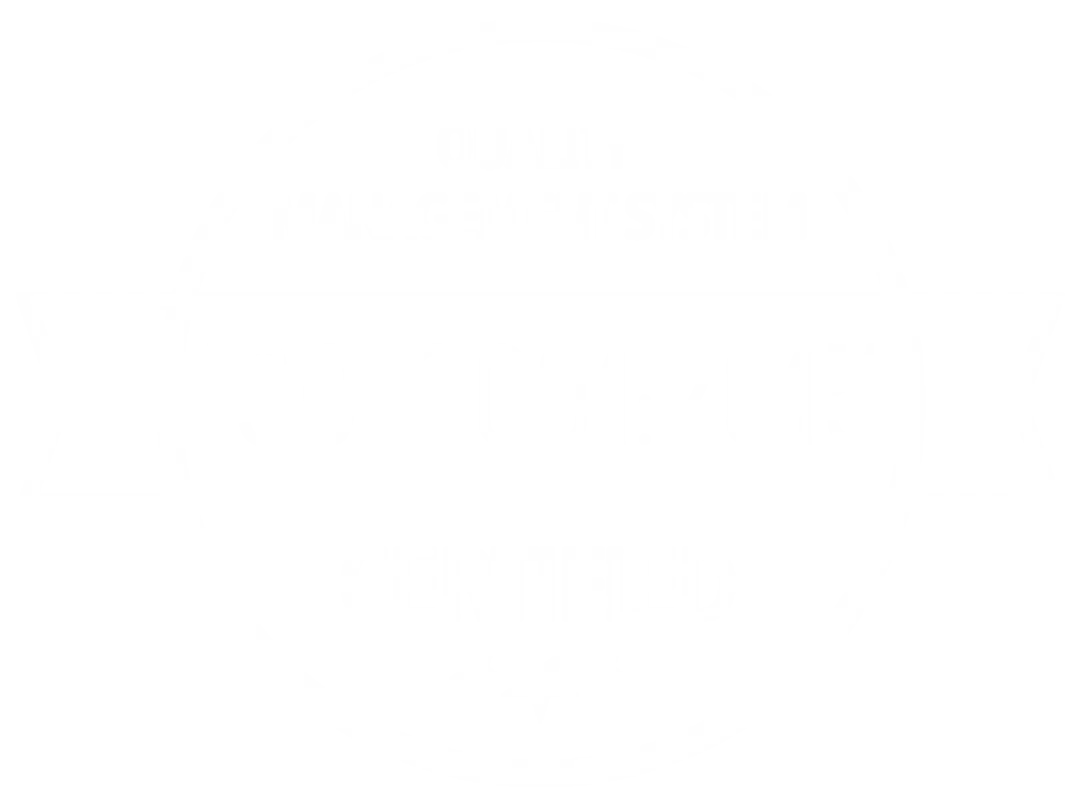 ISO 9001:2015 certified quality management system badge in white on black background.