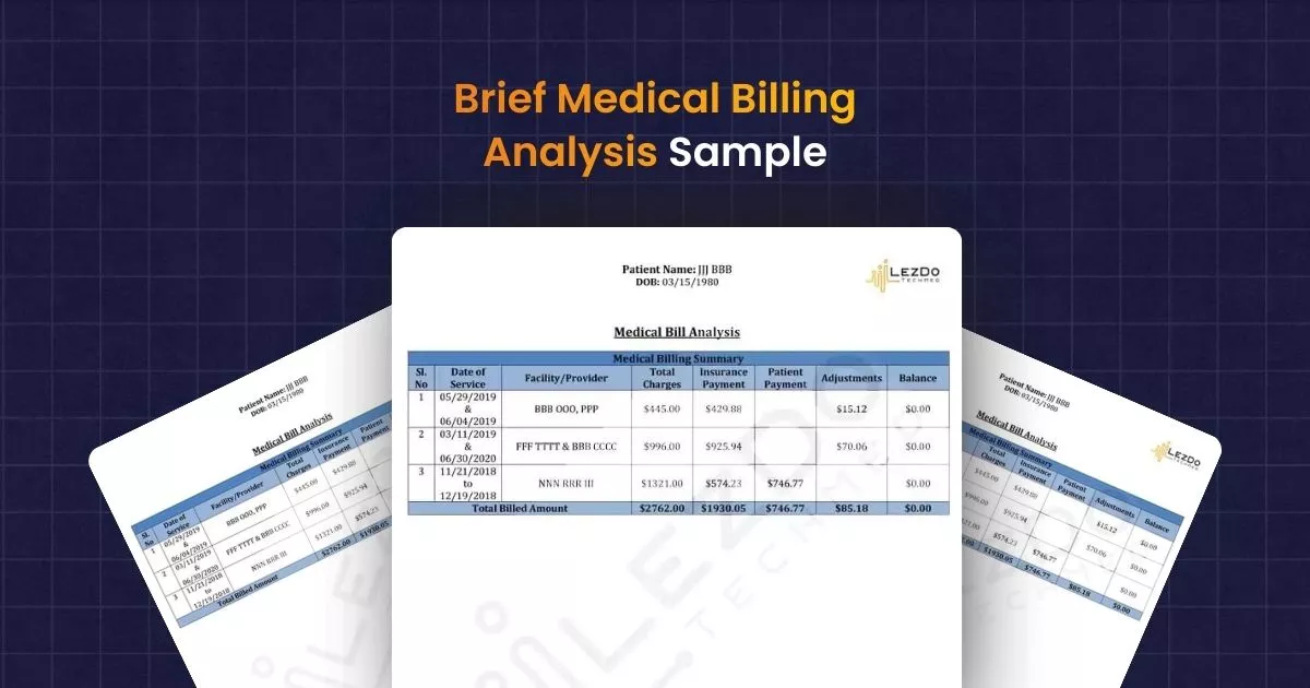 Brief Medical Billing Analysis Sample
