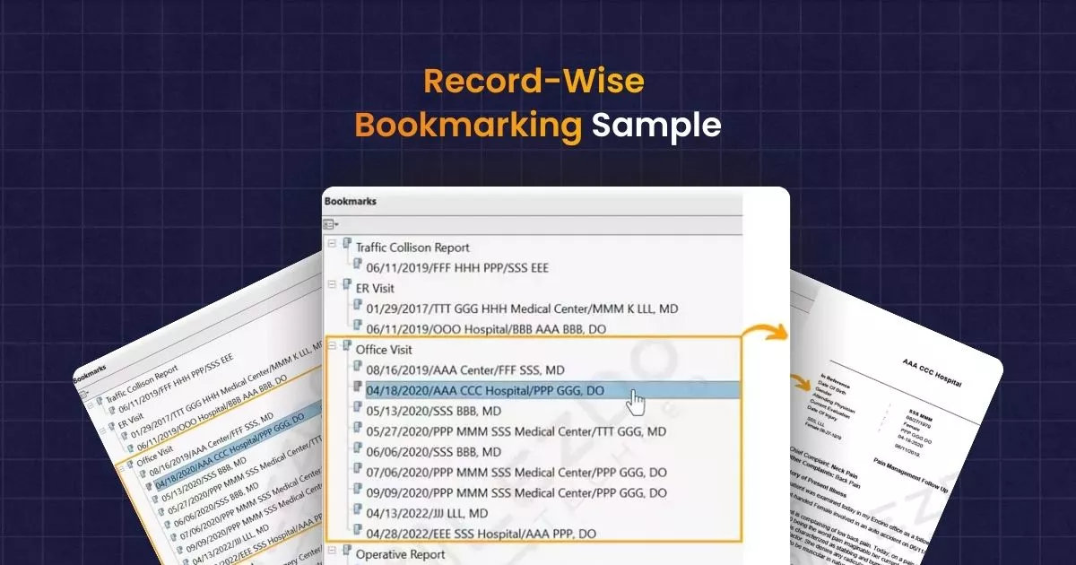 Record-Wise Bookmarking Sample