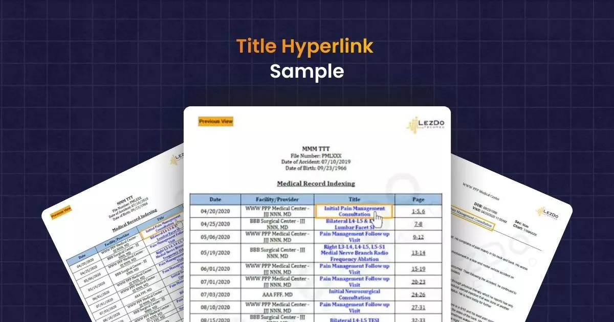 Title Hyperlink Sample