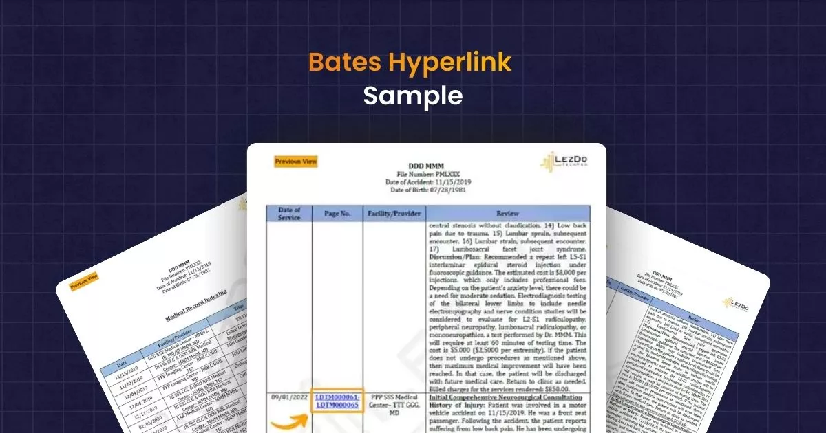 Bates Hyperlink Sample