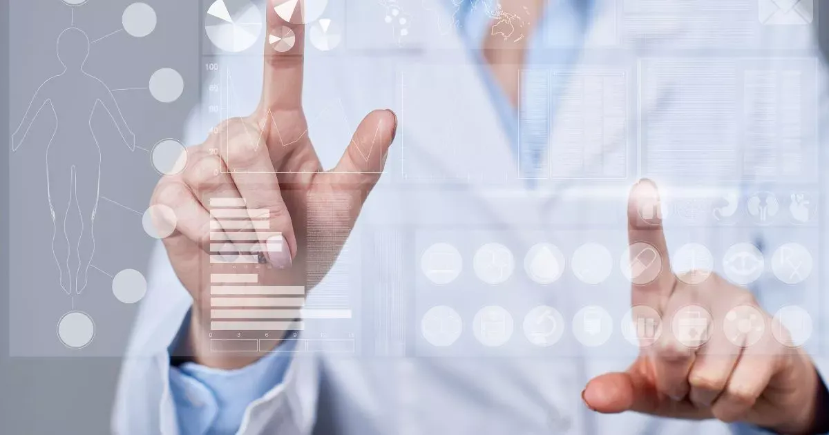 Grayscale image of a robotic arm in a clean, modern environment.