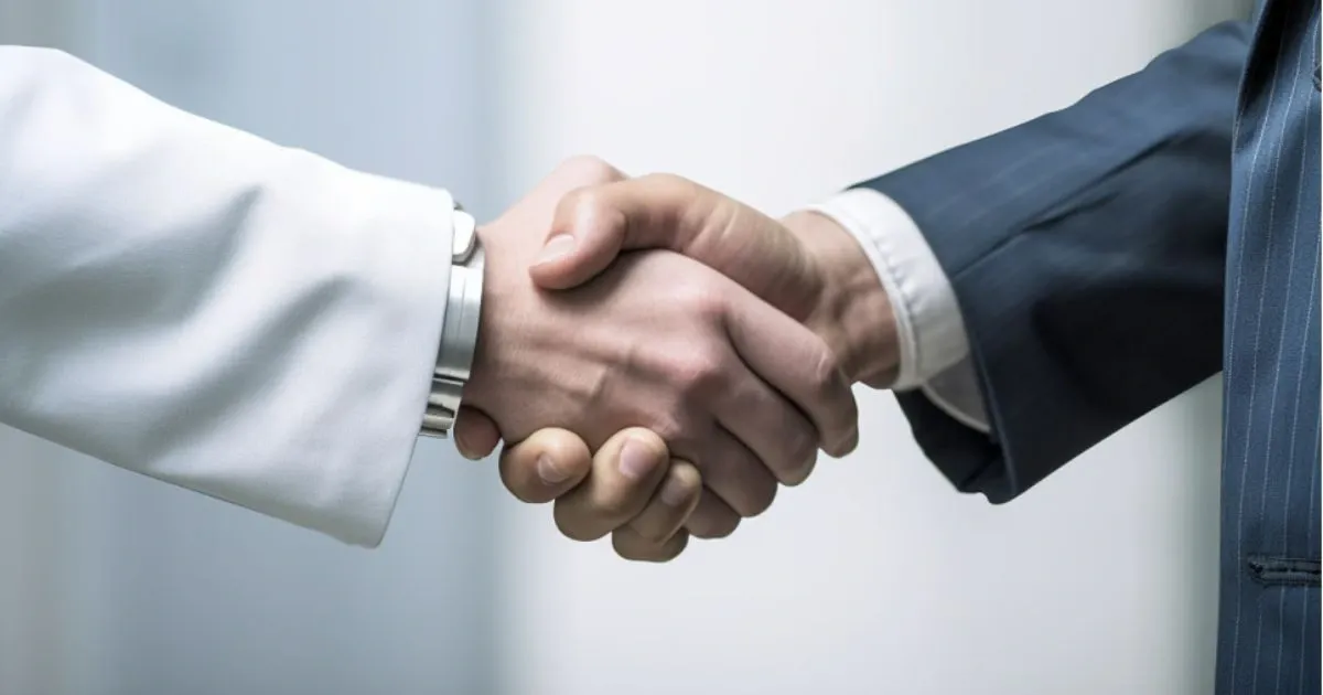 Grayscale image of a robotic arm in a clean, modern environment.