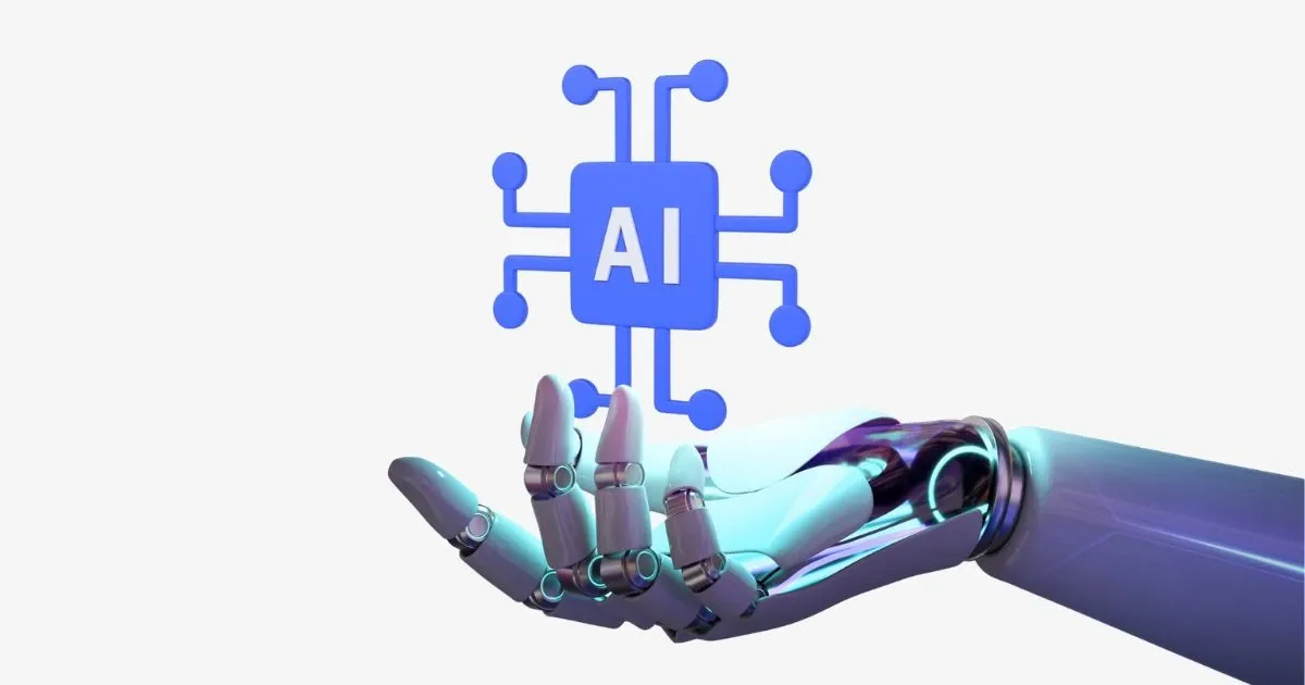 Grayscale image of a robotic arm in a clean, modern environment.