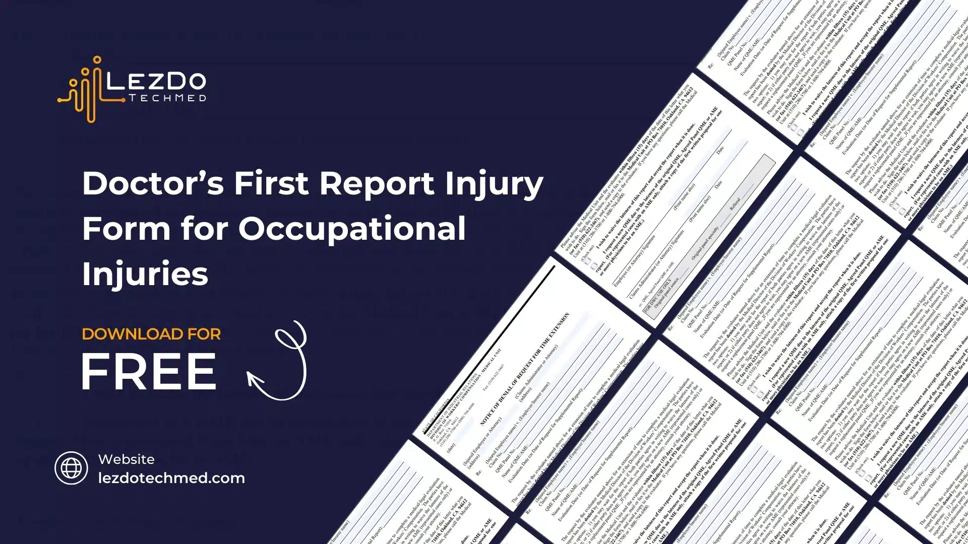 Doctor’s First Report Injury Form for Occupational Injuries