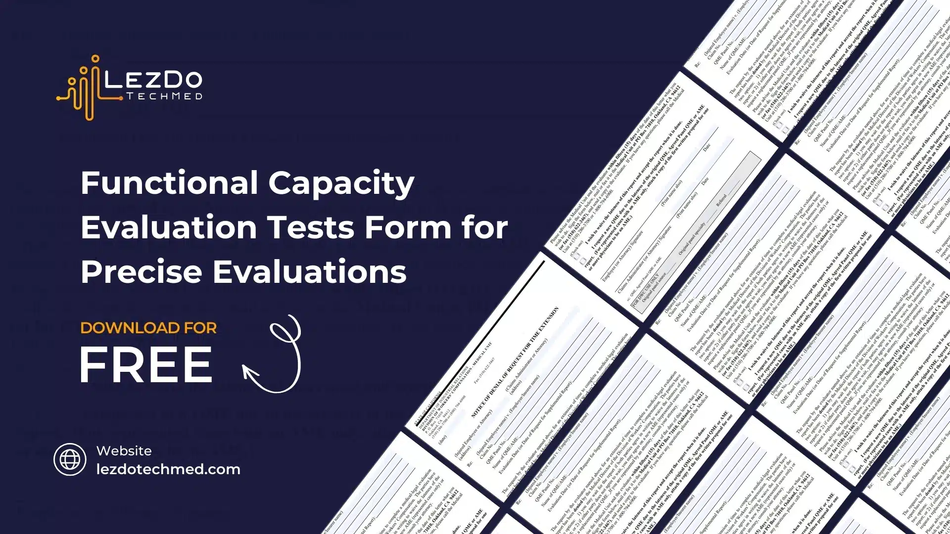 Functional Capacity Evaluation Tests Form for Precise Evaluations 