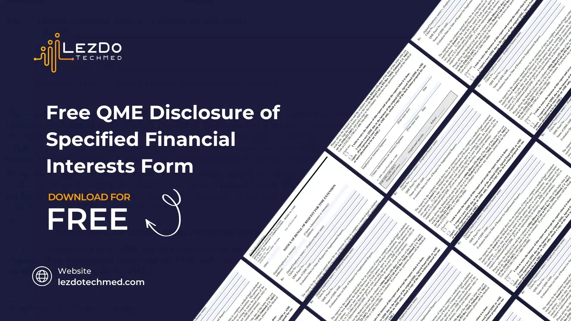 Free QME Disclosure of Specified Financial Interests Form