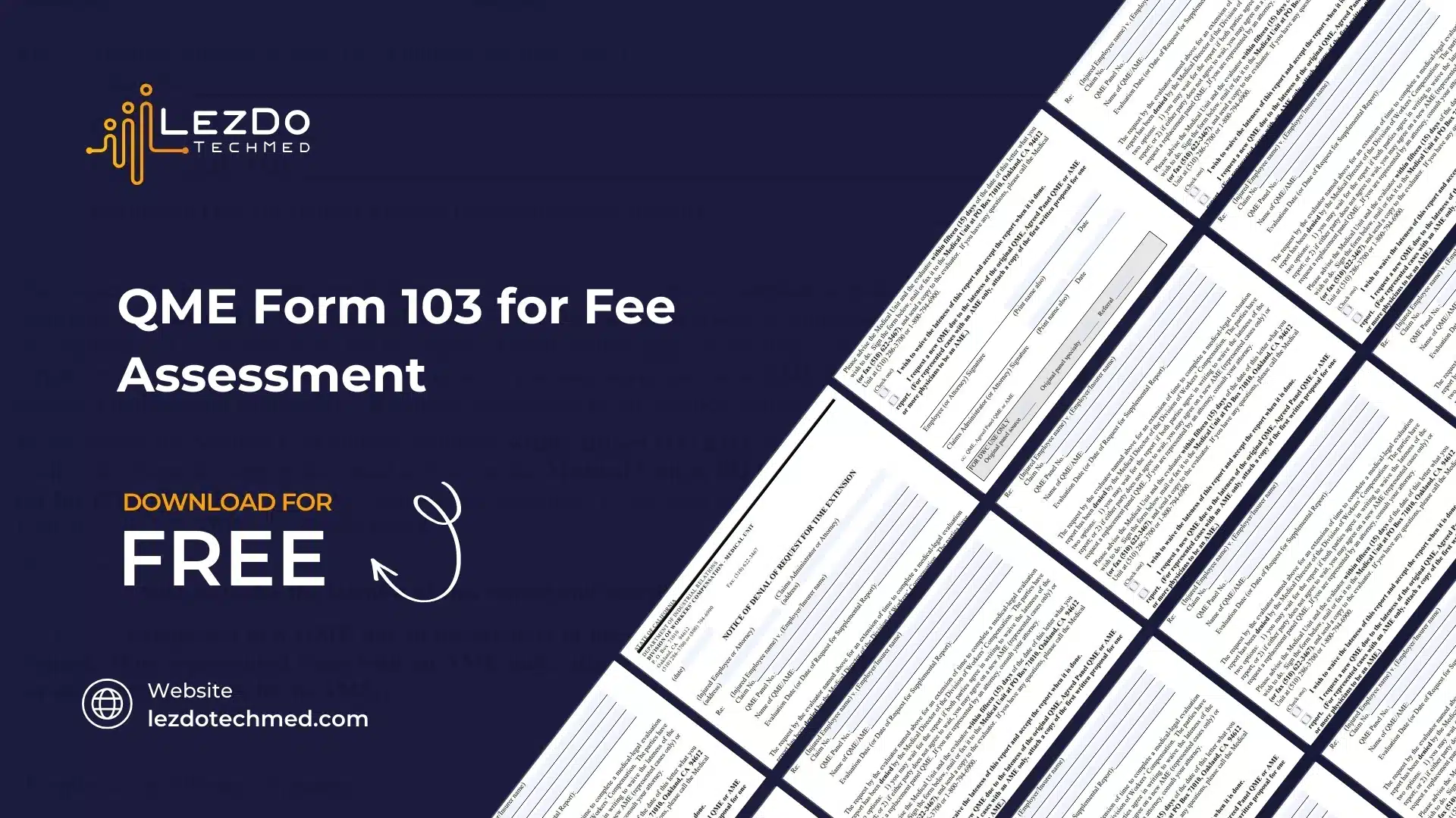 QME Form 103 for Fee Assessment