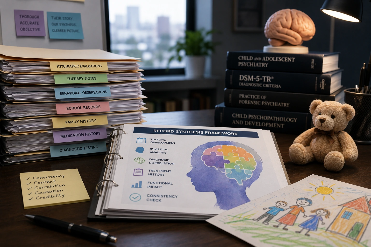 Synthesizing Pediatric Psych Records for Social Media MDLs