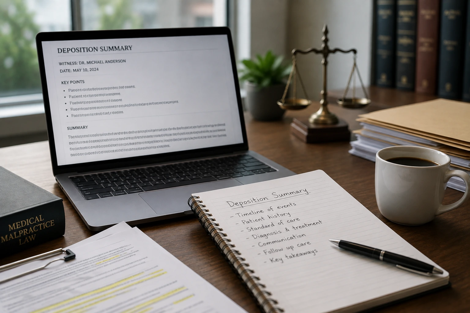 Deposition Summaries for Medical Malpractice Cases