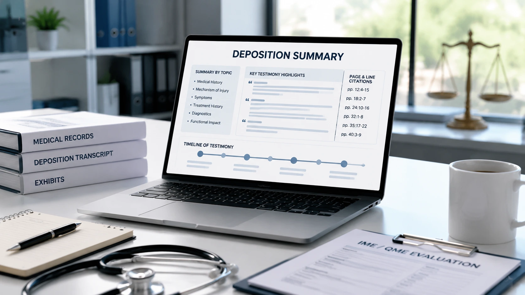 Which Deposition Summary Format Actually Fits an IME or QME Evaluation