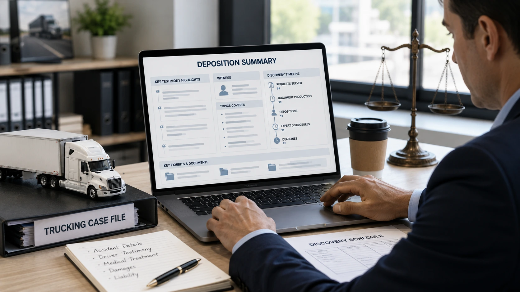 How Trucking Litigation Attorneys Keep Deposition Summaries Ahead of Discovery