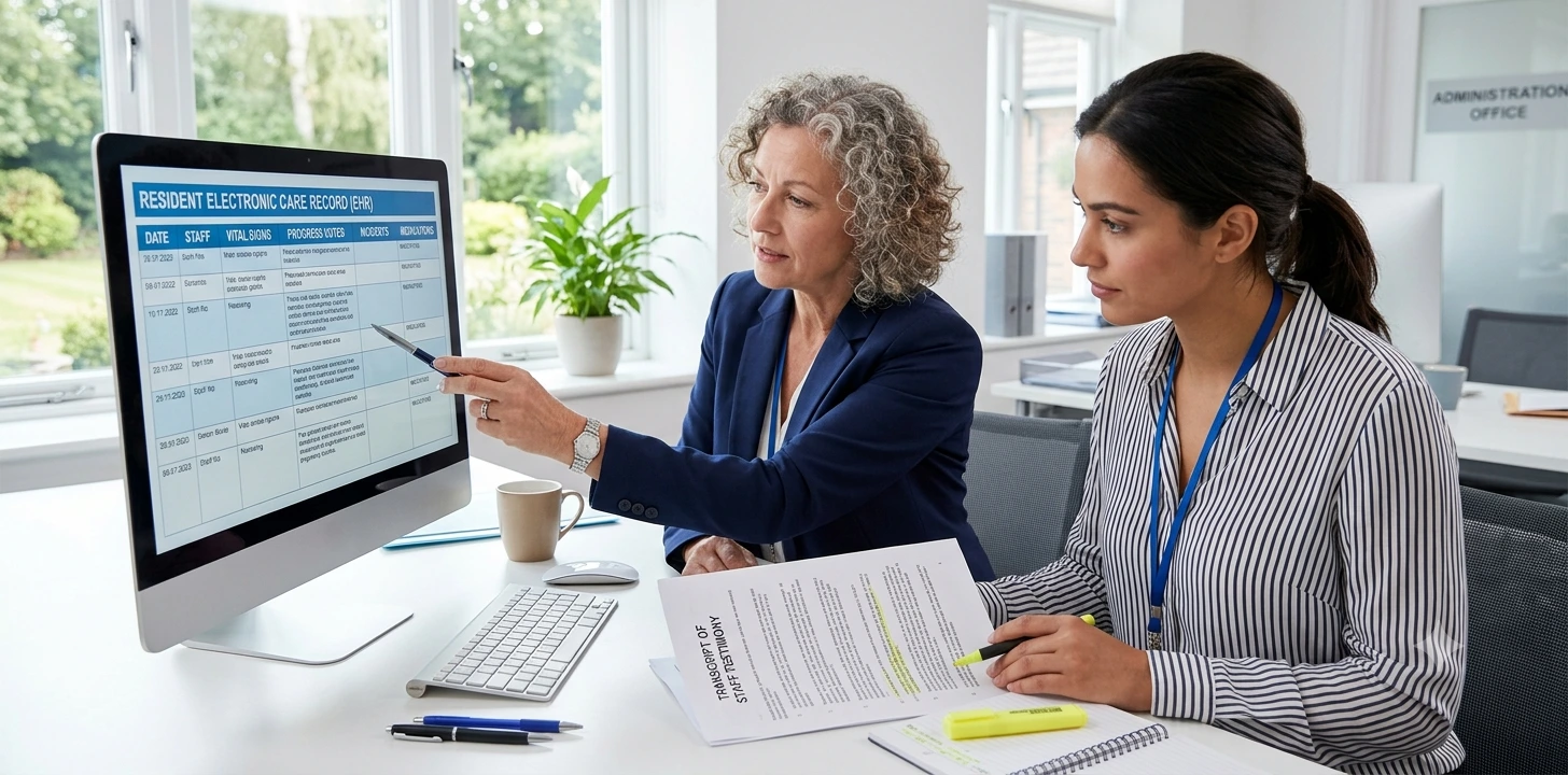 How to Cross-Check Nursing Home Staff Testimony Against the Care Record