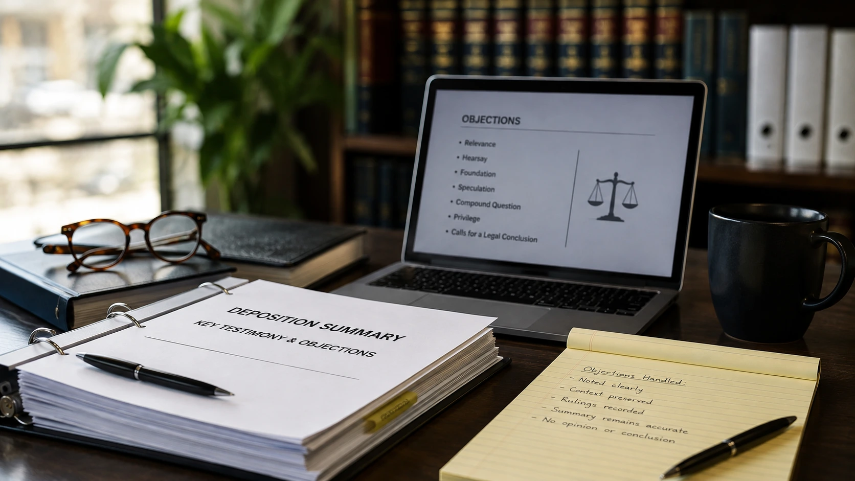 How a Deposition Summary Should Handle Objections