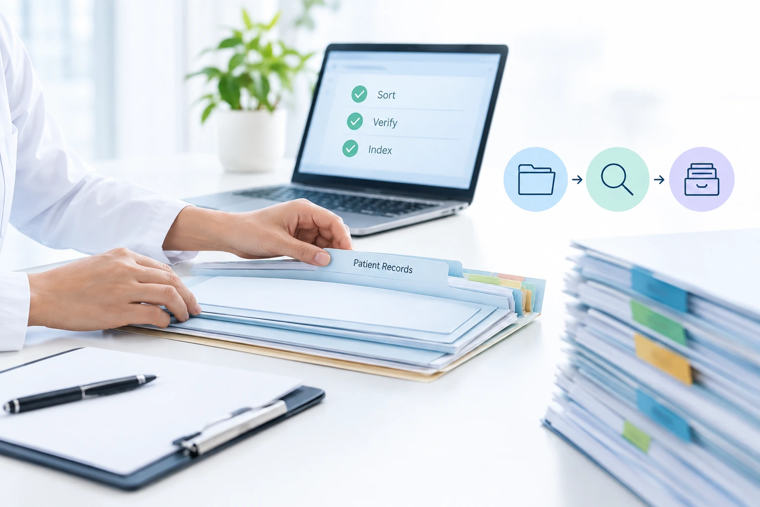 Click, Verify, Move On: Sorting and Indexing That Keeps Key Medical Records Within Reach 