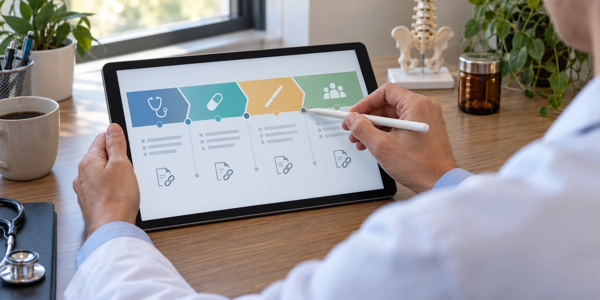 How Should a Medical Report Summary Mark Treatment Phases?