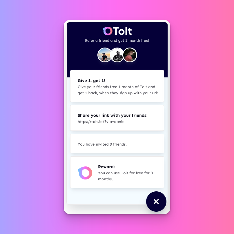 Tolt Referral Program