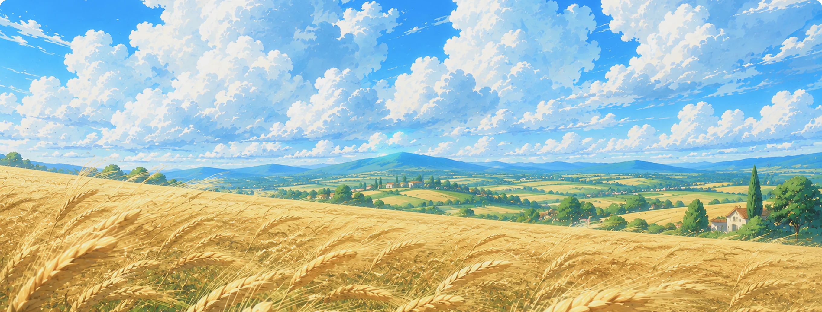 Wheat field landscape