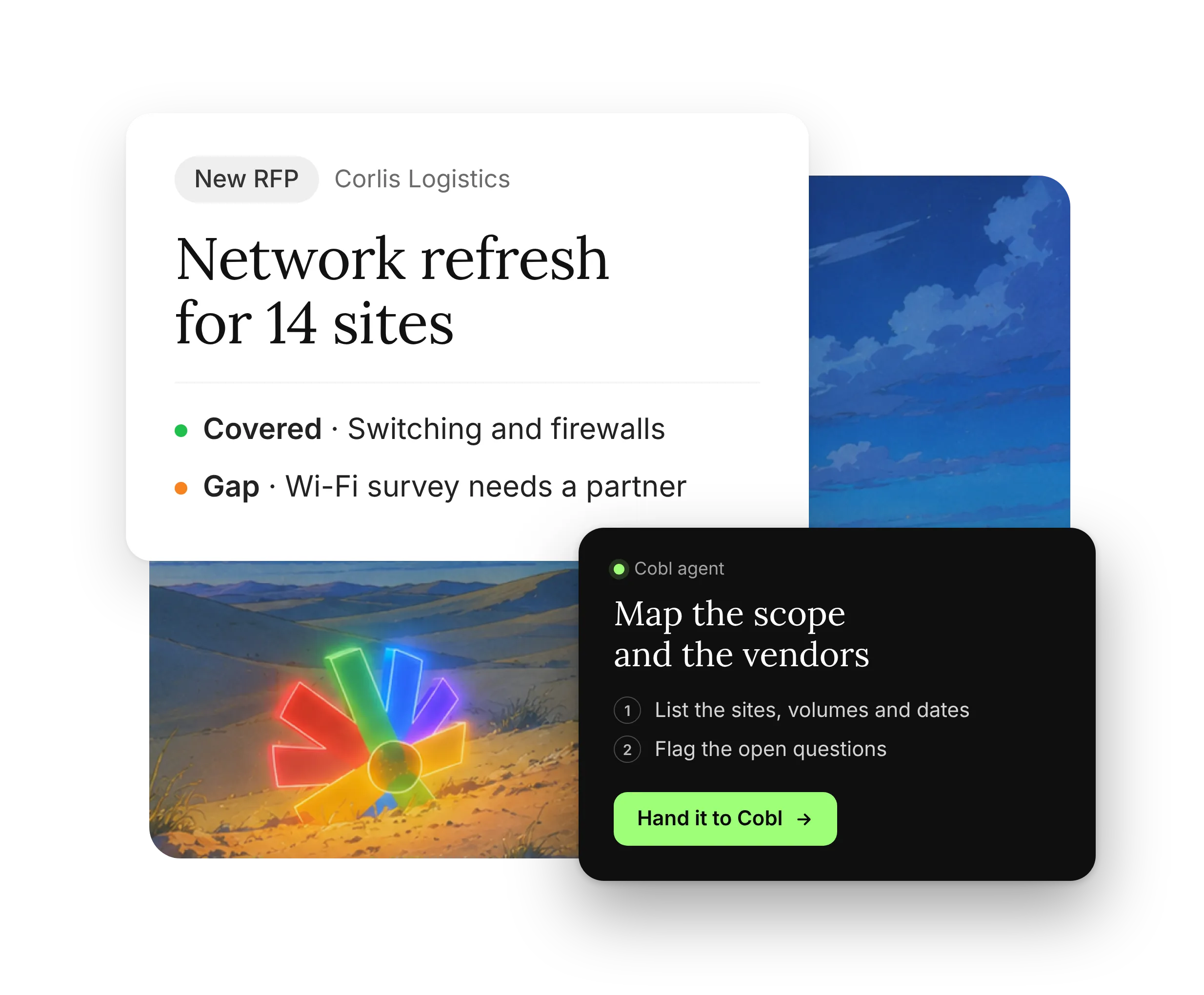 Cobl maps the scope and the vendor mix of a network RFP