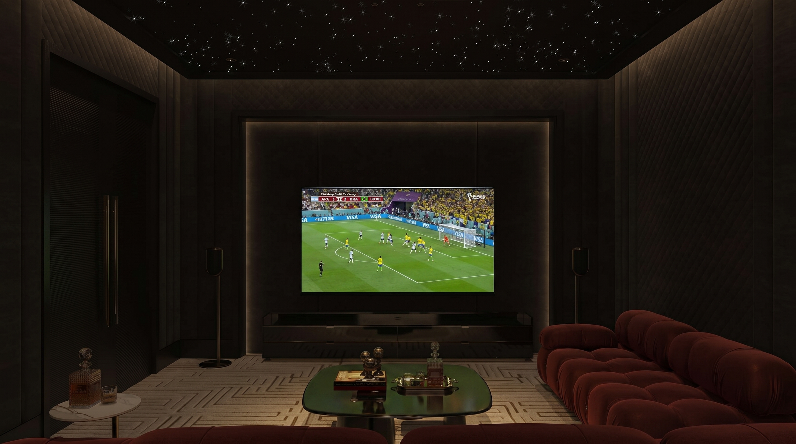 Private bar and cinema room designed by Meiger