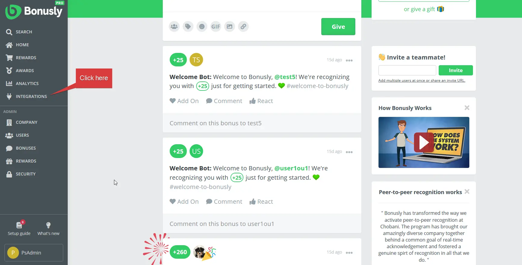 Bonusly Recognition Software