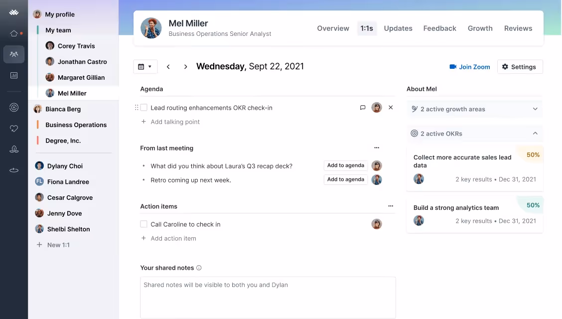 Lattice main dashboard