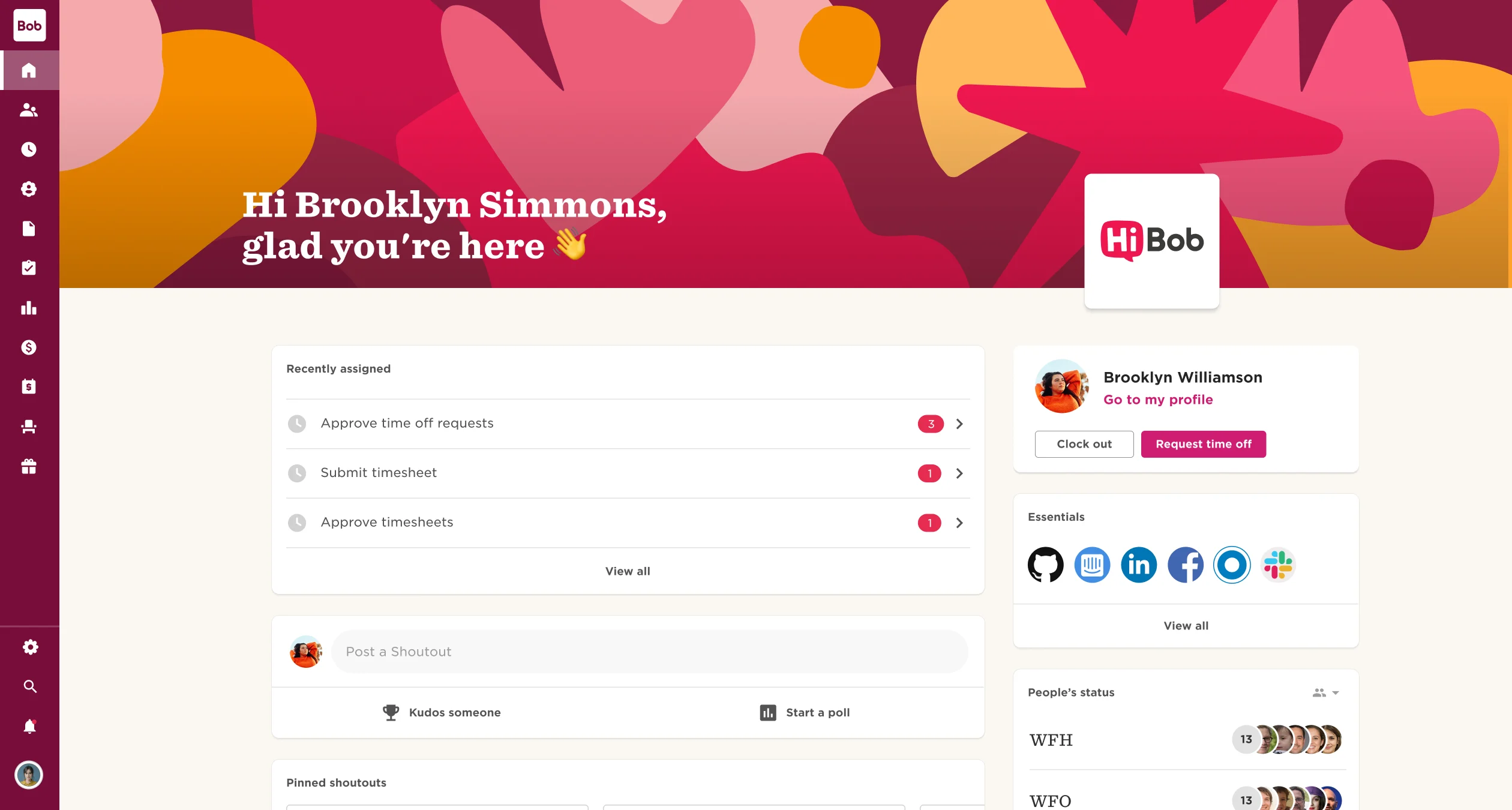 HiBob HR Software Screenshot