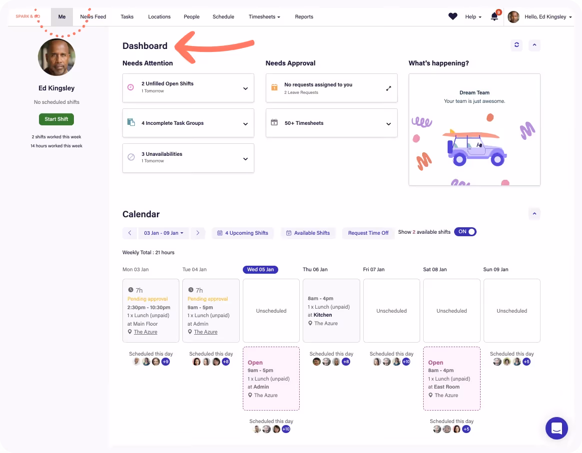 Deputy main dashboard