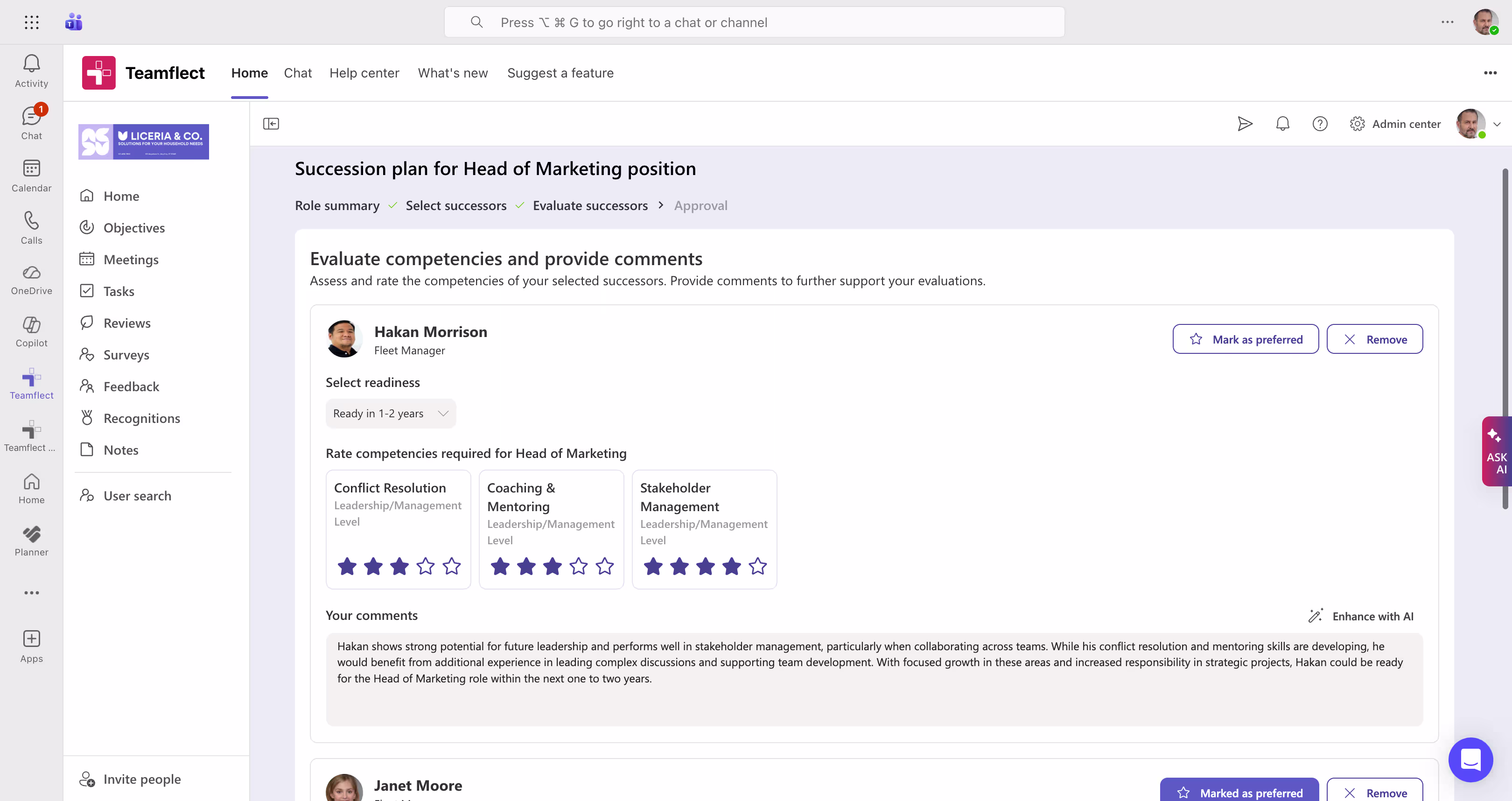 Teamflect - Succession Planning Software