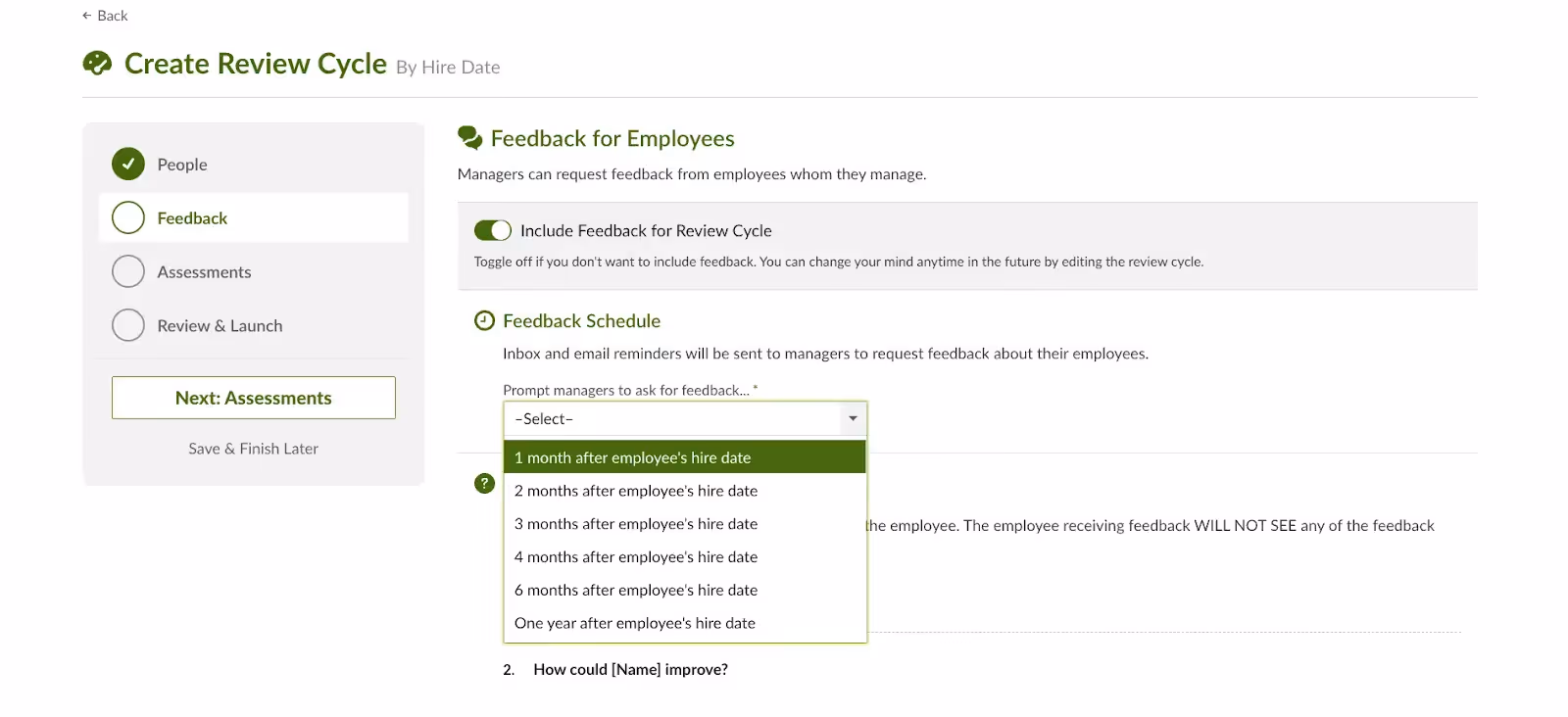 Bamboo HR Review Cycle Dashboard