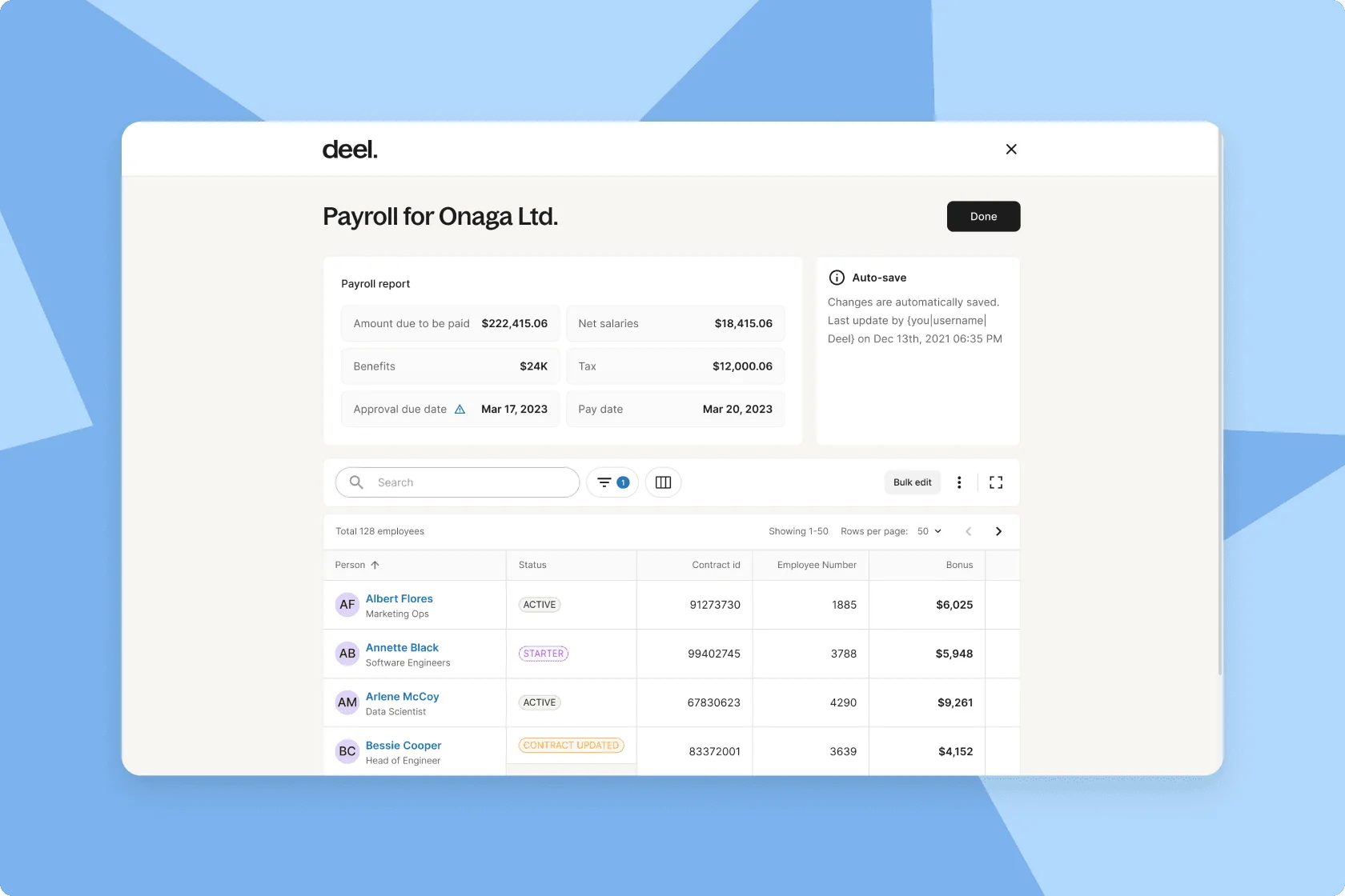 Deel payroll