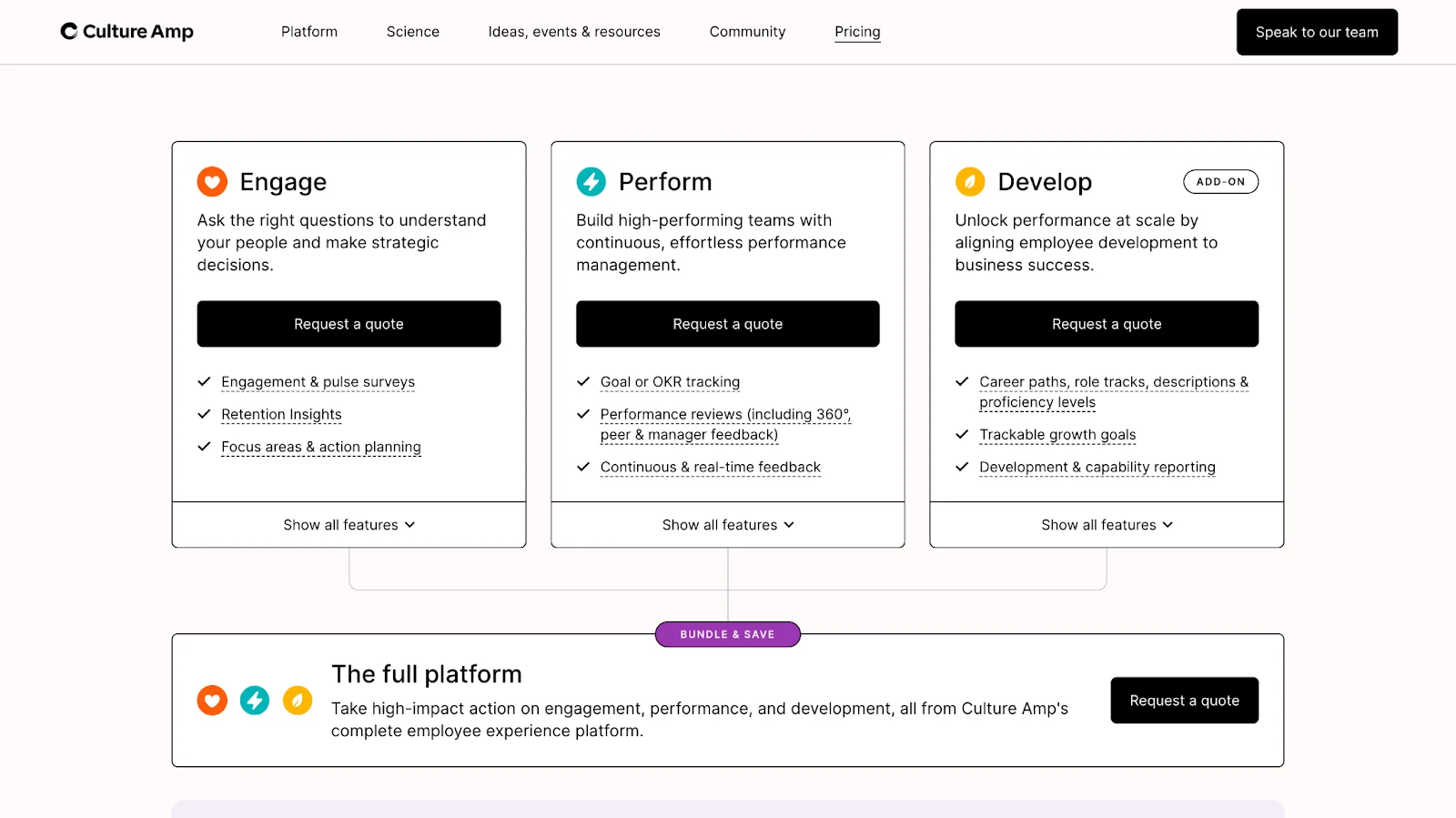 Culture Amp pricing
