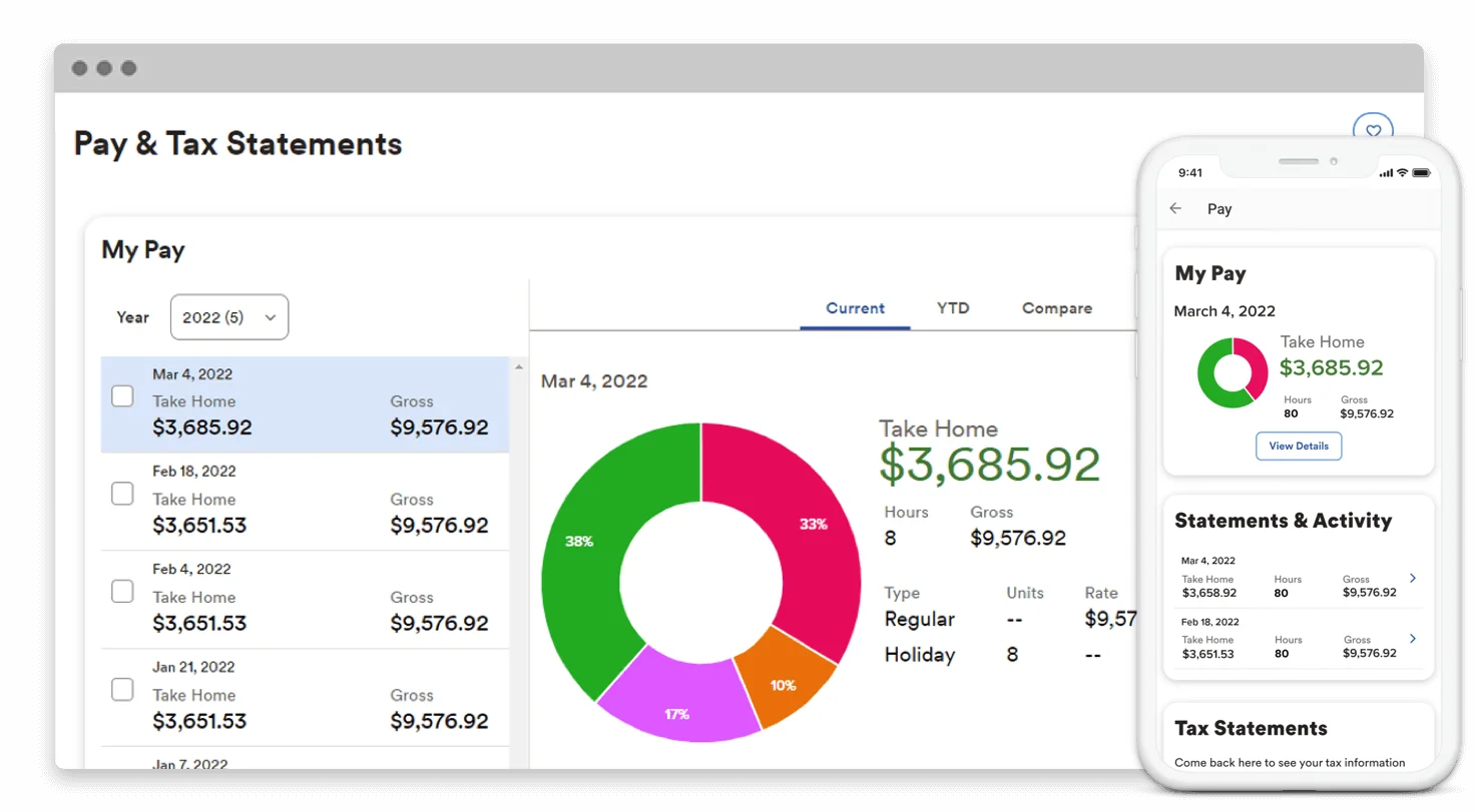 ADP Workforce main dashboard